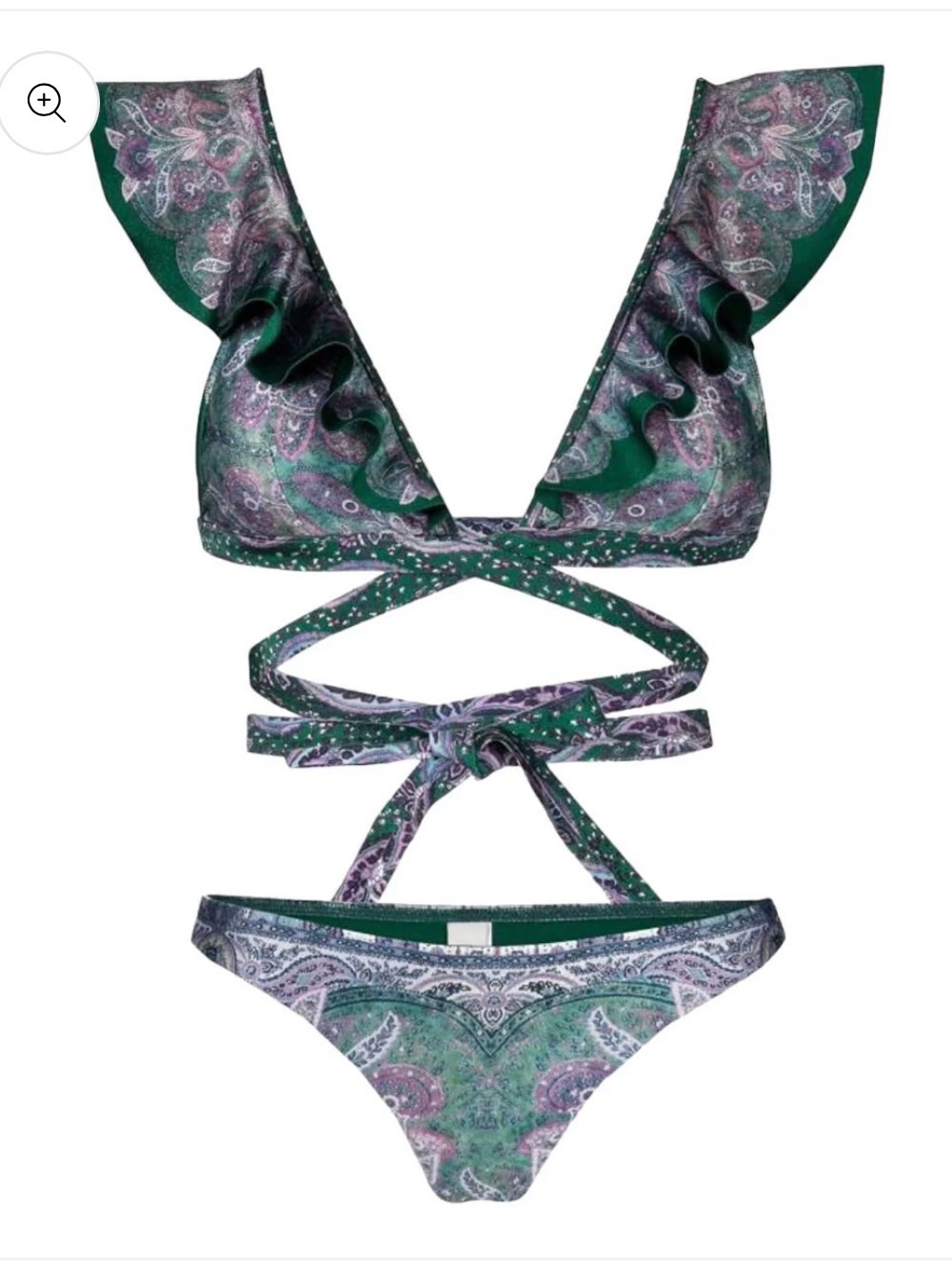 Zimmermann Anneke Wrap Ruffle Bikini NWT Sz 1